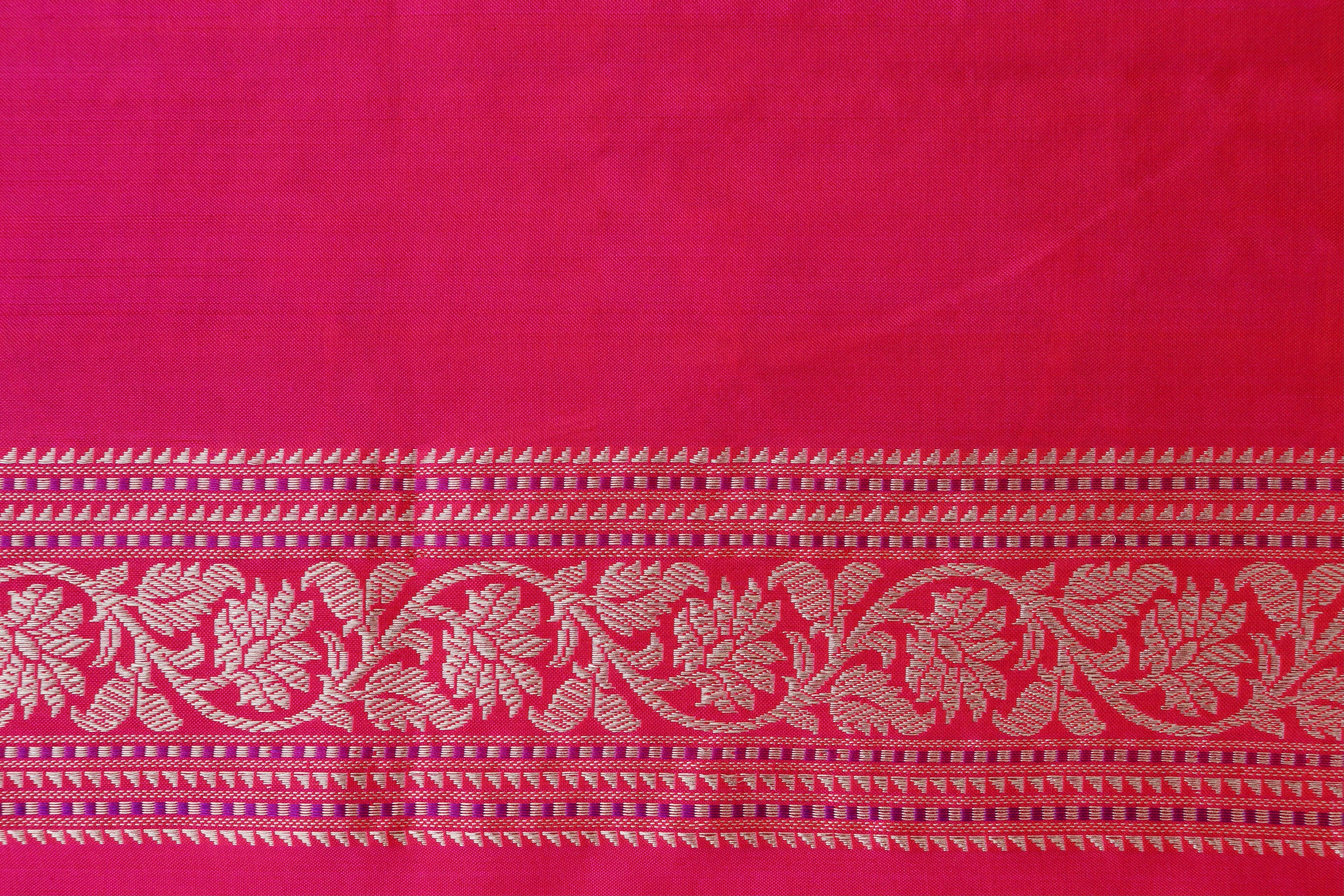 Rani Kadhua Motif Pure Silk Handloom Banarasi Saree