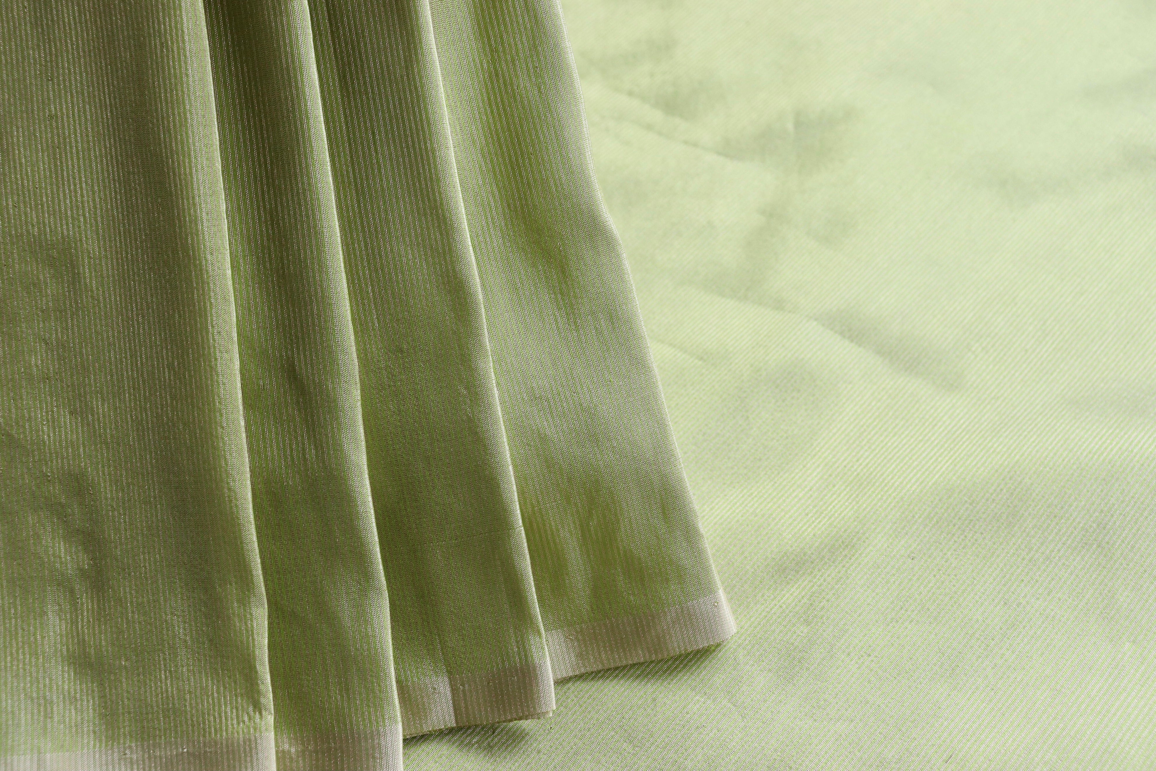 Pista Green Tissue Silk Banarasi Handwoven Saree