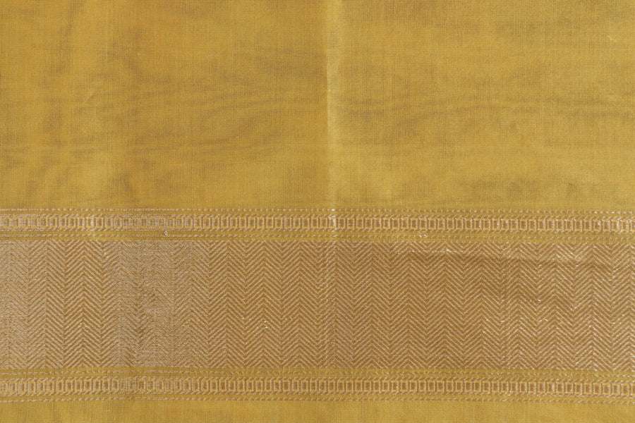Yellow Kairy Kuniya Pure Kora Silk Handloom Banarasi Saree