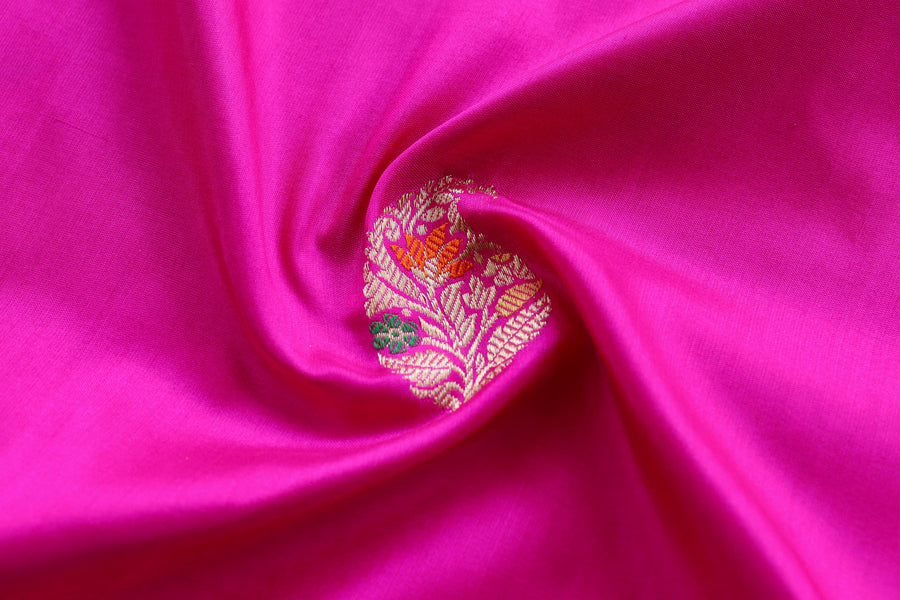 Pink Kairy Pure Silk Banarasi Saree | Stuti Weaves