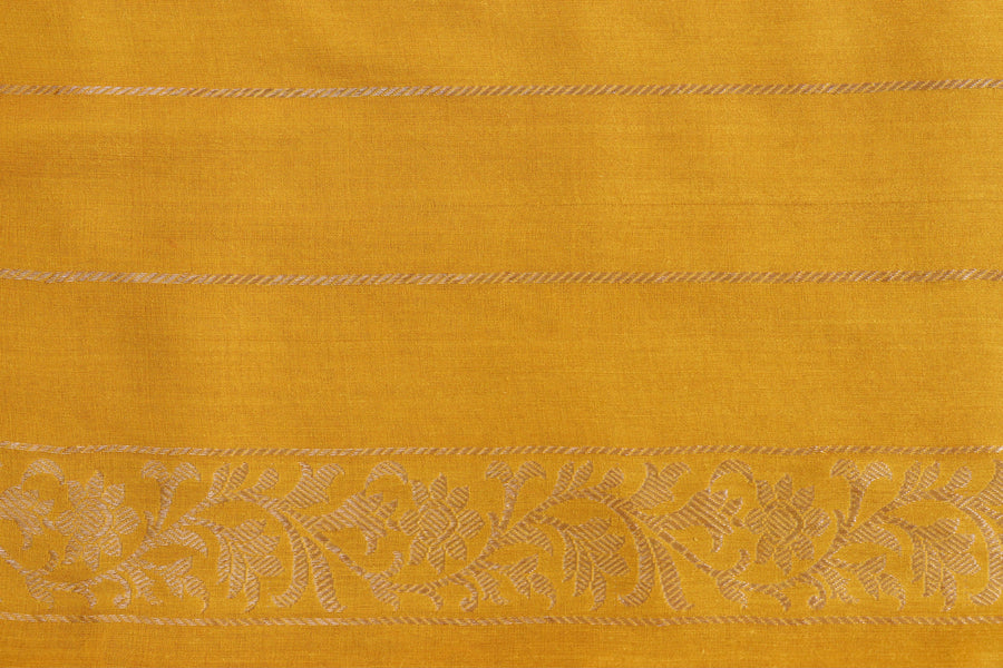 Yellow Kadhua Motif Munga Silk Handloom Saree