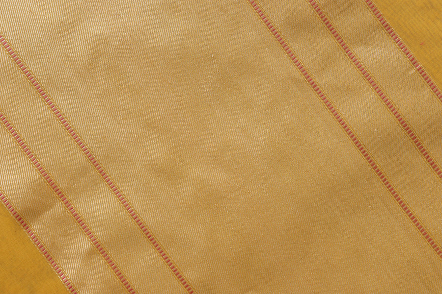 Yellow Cotton Kadhua Motif Banarasi Handloom Saree