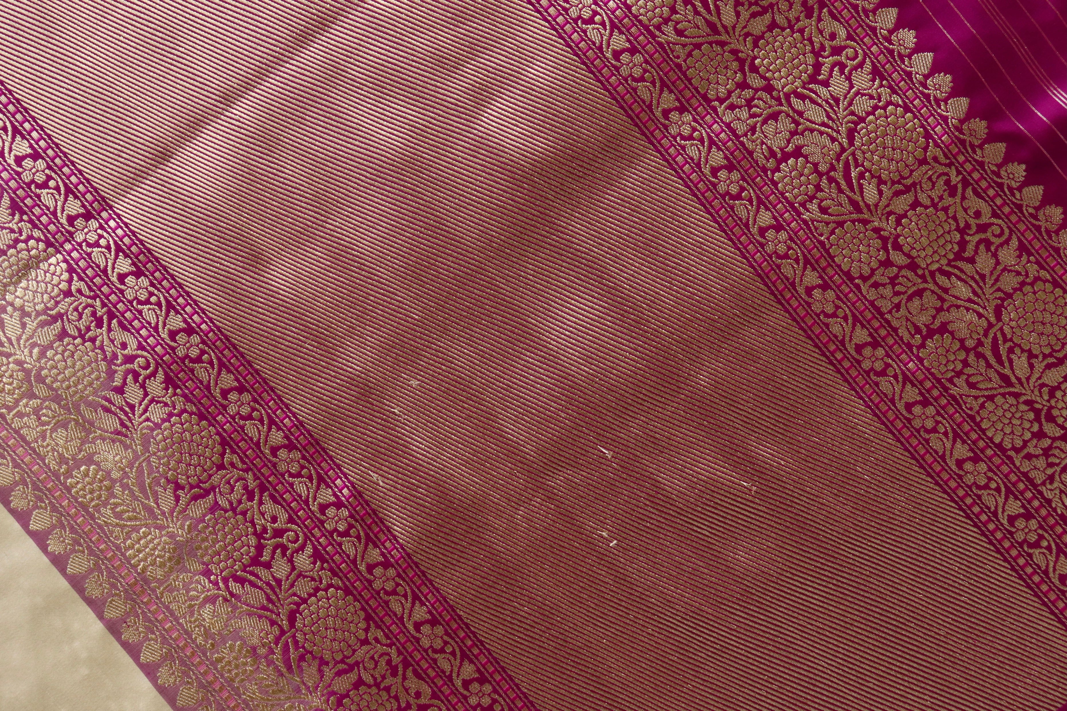 Ivory Kadhua Pure Katan Silk Handloom Banarasi Saree