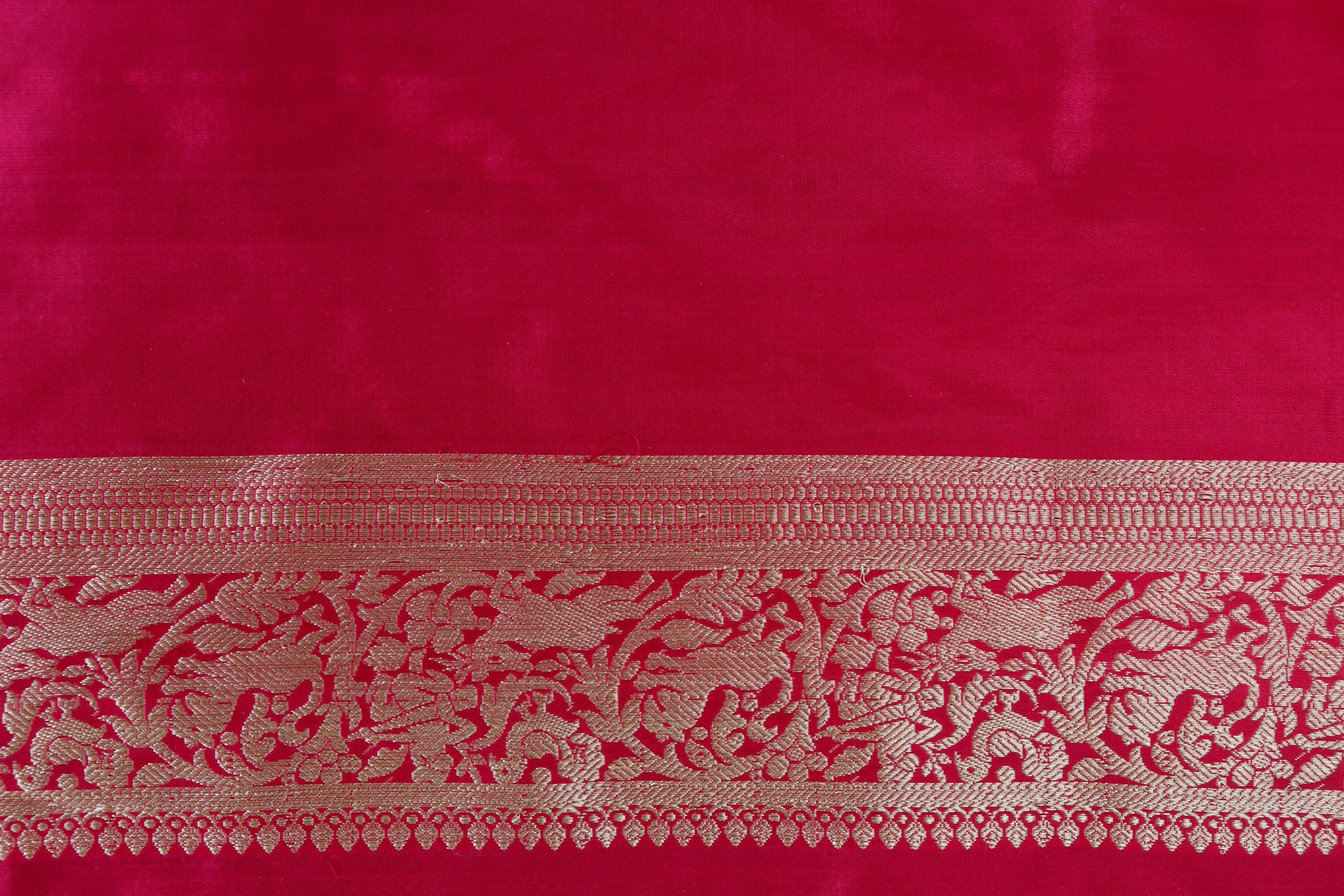 Pink Shikargah Pure Silk Handloom Banarasi Saree