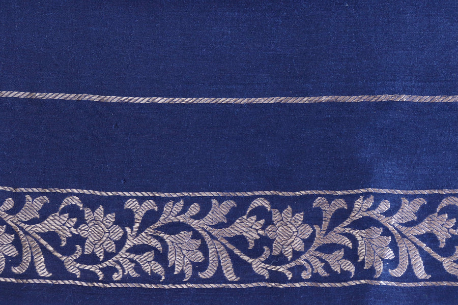 Navy Kadhua Motif Munga Silk Handloom Saree