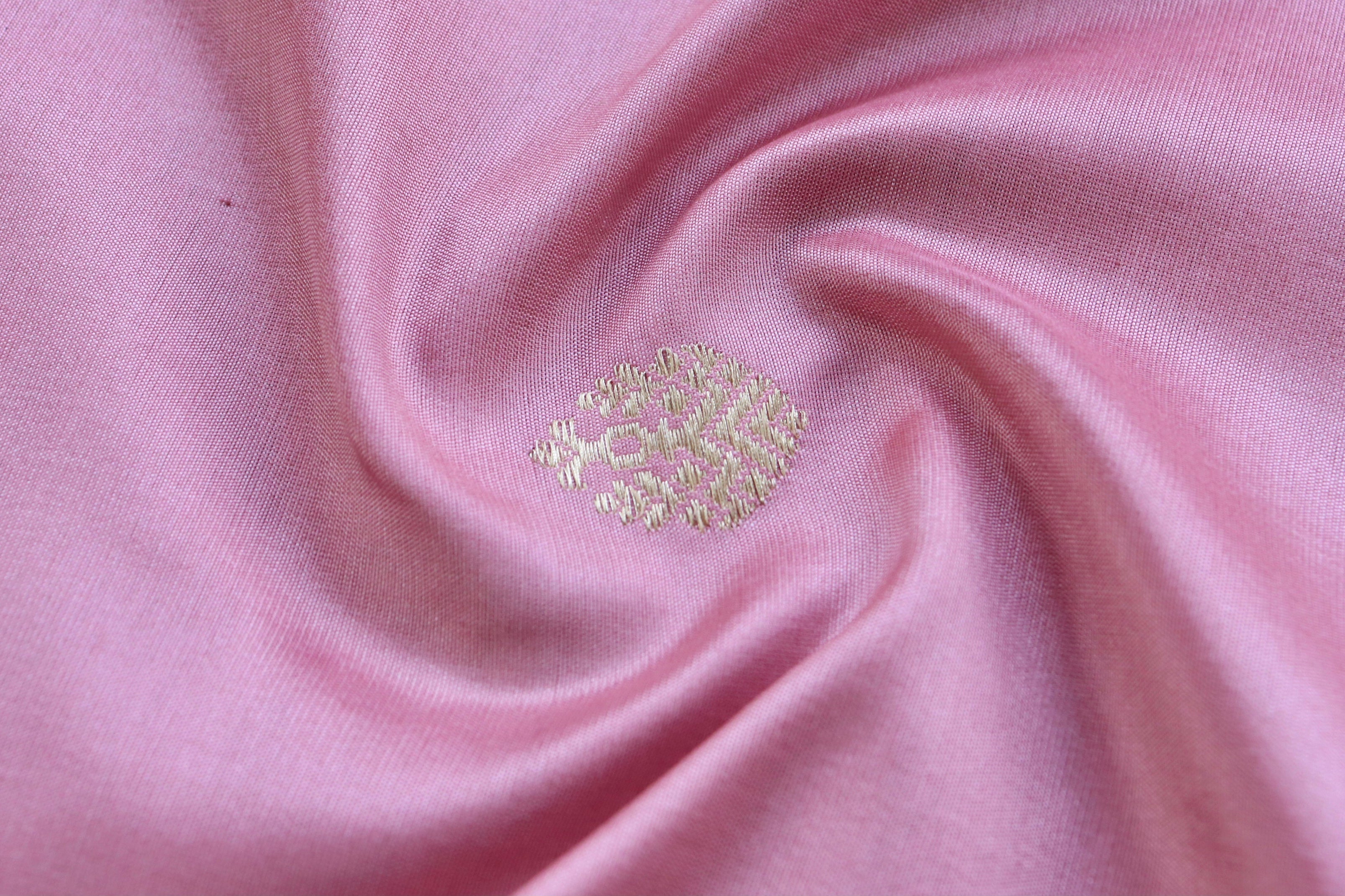 Blush Pink Motif Pure Silk Handloom Banarasi Dupatta