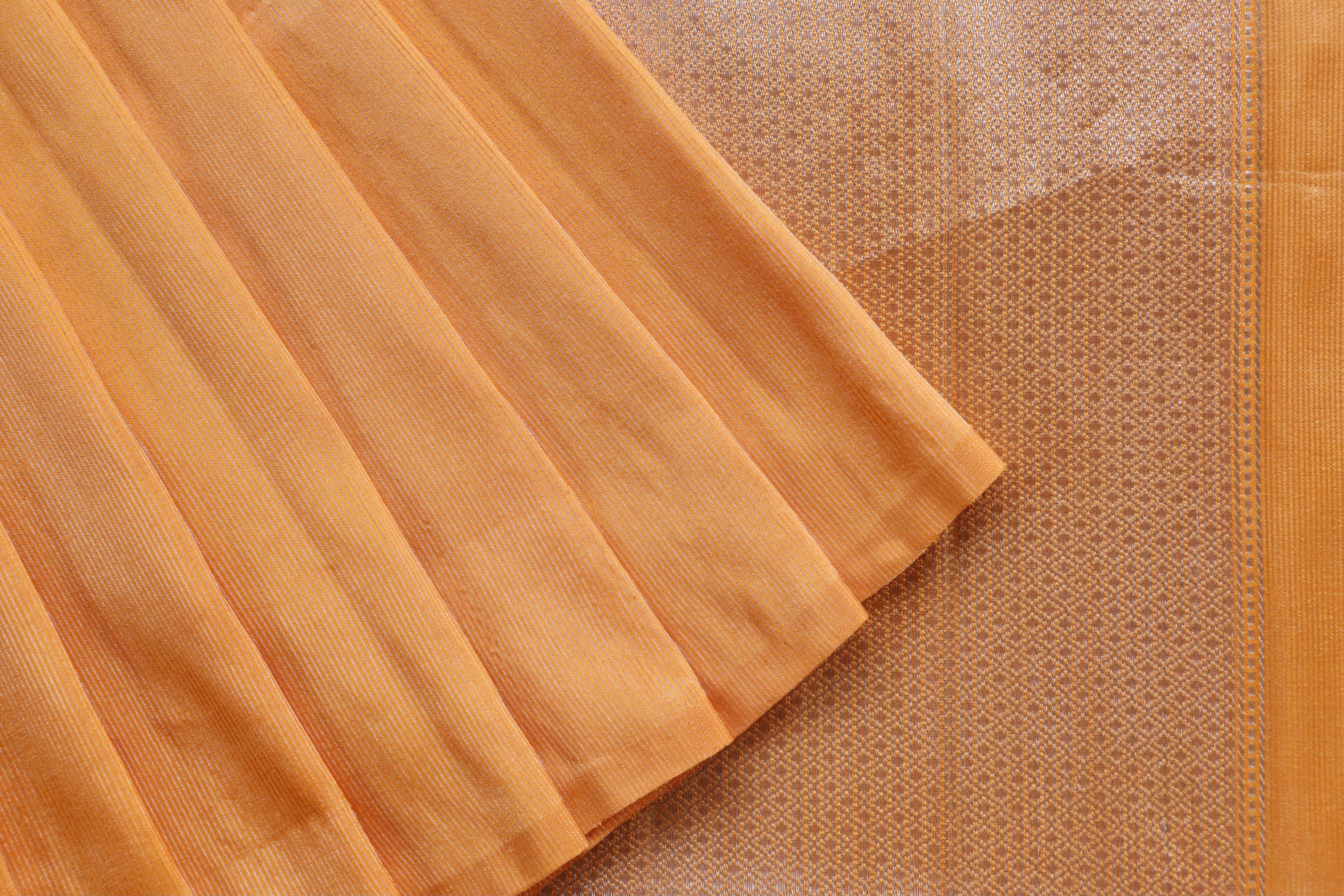 Turmeric Yellow Tissue Silk Banarasi Handwoven Saree