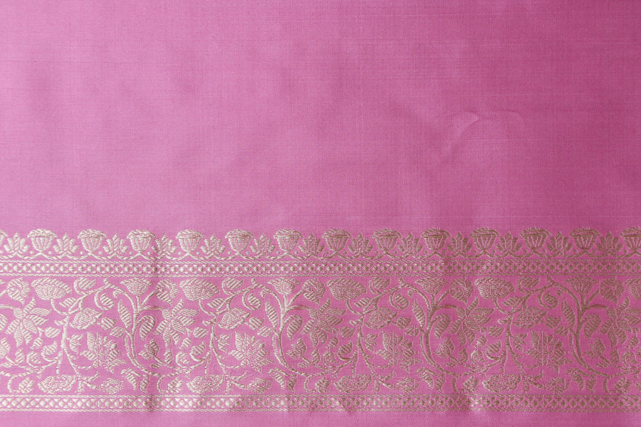Rouge Pink Guldasta Motif Pure Silk Handloom Saree