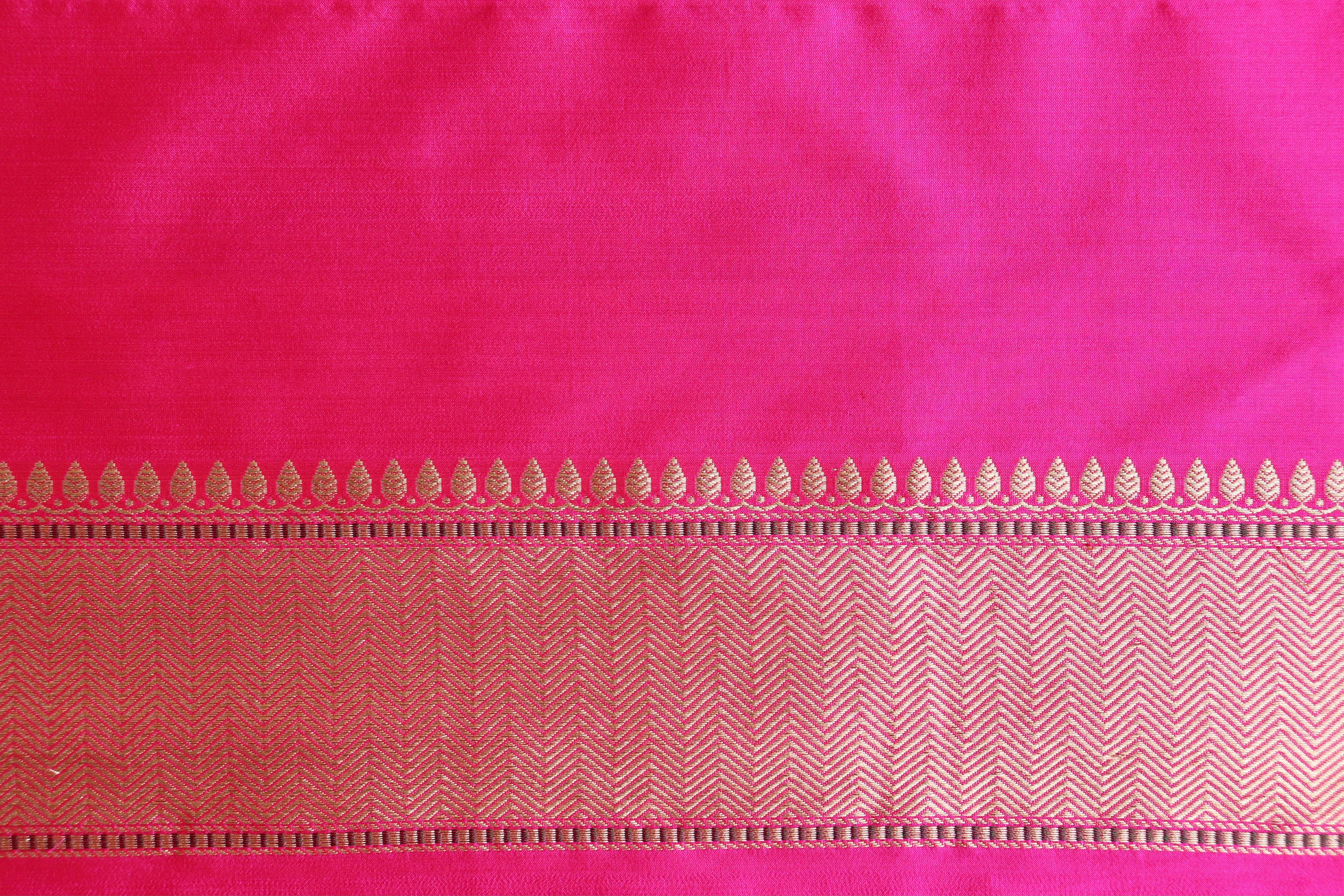 Pink Meenadar Handwoven Banarasi Tanchoi Silk Saree