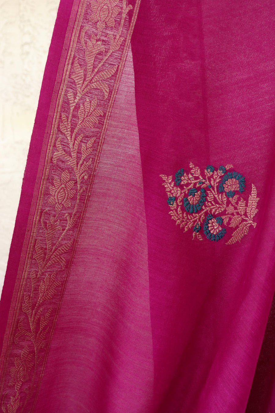 Purple Kadhua Motif Munga Silk Handloom Saree