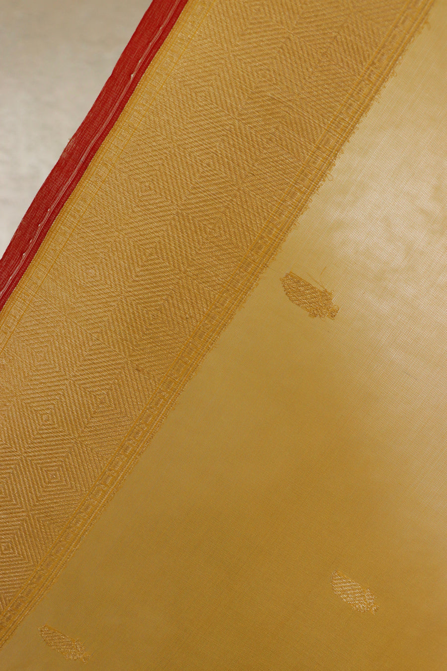 Yellow Kairy Kuniya Pure Kora Silk Handloom Banarasi Saree