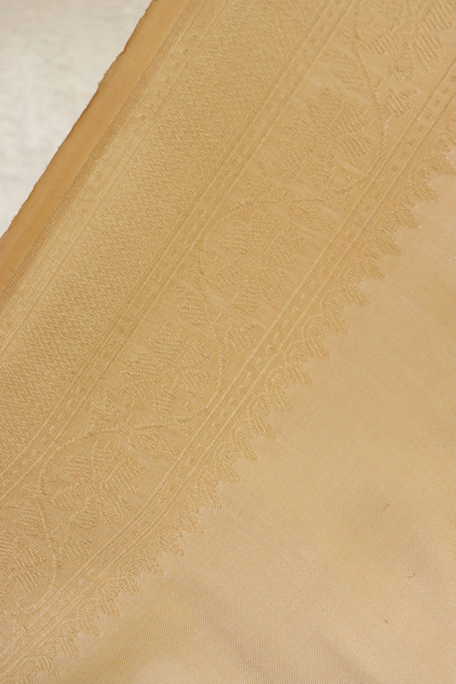 Beige Guldasta Motif Pure Katan Silk Handloom Saree