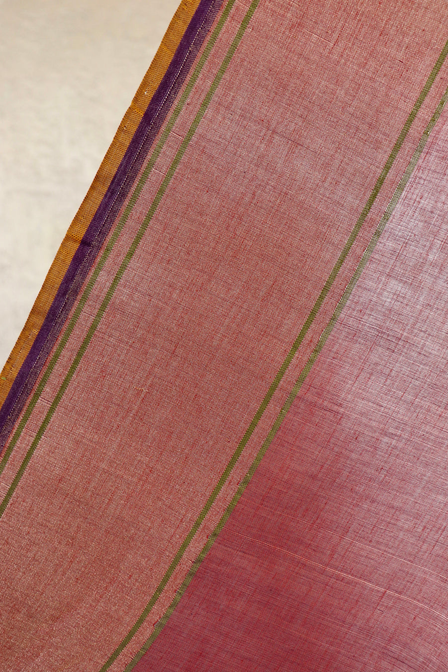 Burgundy Cotton Kadhua Motif Banarasi Handloom Saree