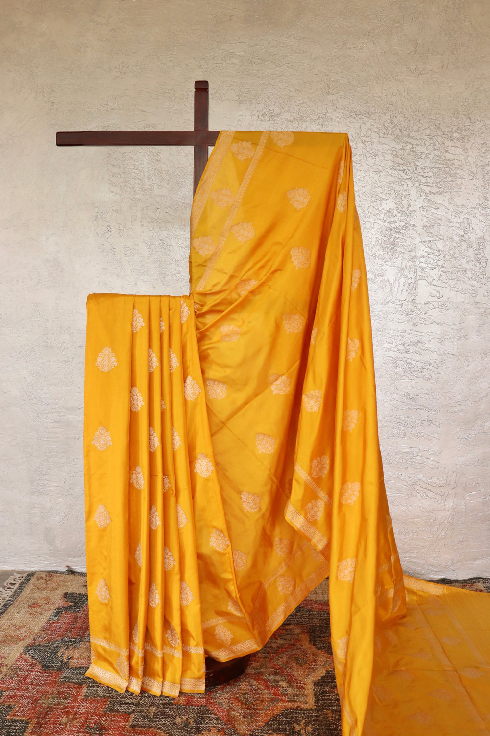 Mango handloom Banarsi saree with kadhua motifs in pure silk