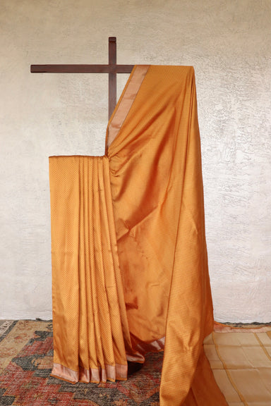 Yellow & Red Do Rukhi Resham Banarasi Tanchoi Silk | Stuti Weaves
