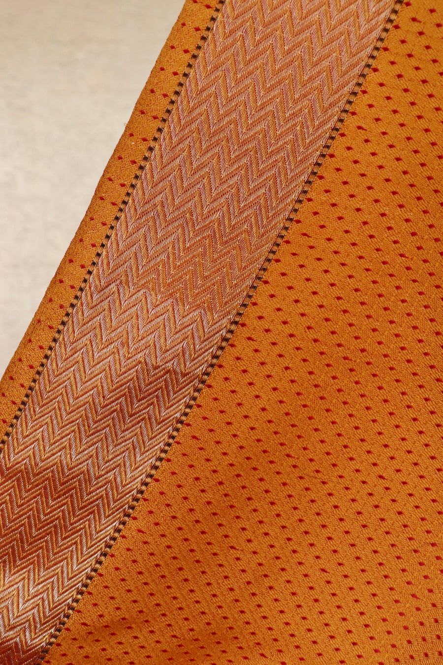Yellow & Red Do Rukhi Resham Banarasi Tanchoi Silk | Stuti Weaves