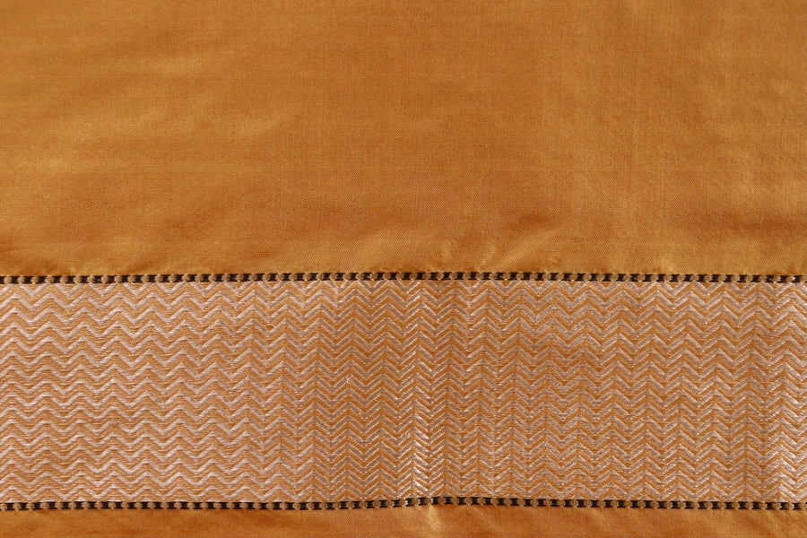 Yellow & Red Do Rukhi Resham Banarasi Tanchoi Silk | Stuti Weaves
