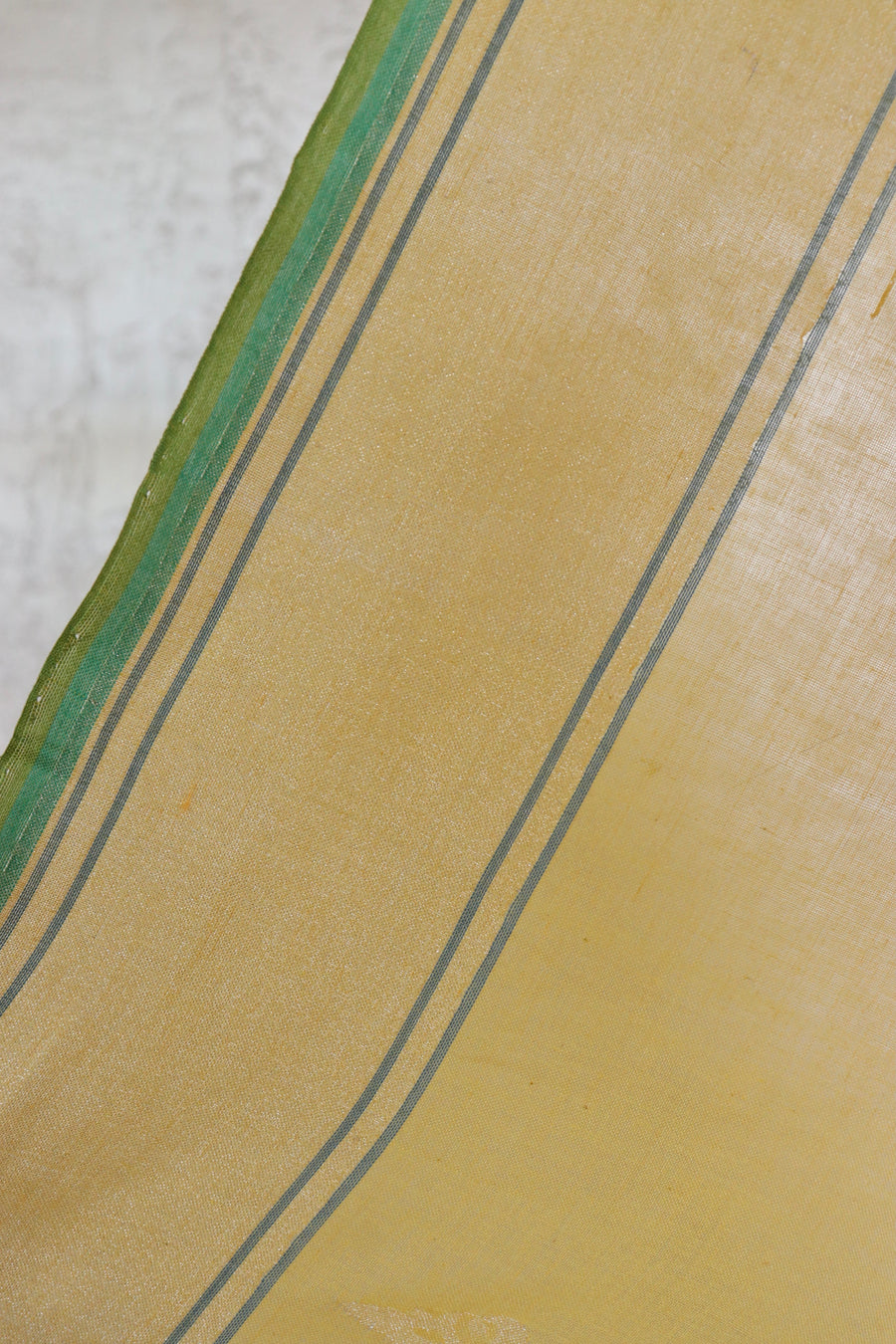 Yellow Cotton Kadhua Motif Banarasi Handloom Saree