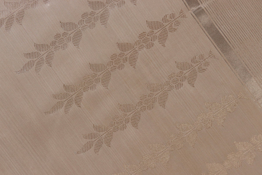 Pleat detail of Beige Virsa Banarasi saree