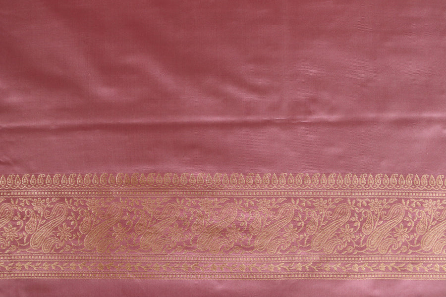 Pink Banarasi Handwoven Satin Silk Saree