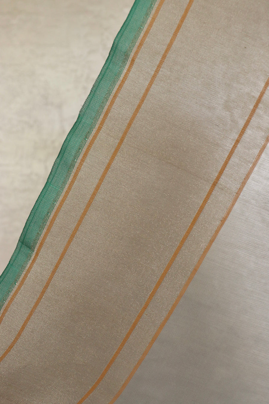 Grey With Yellow Flowers Pure Kora Silk Handloom Banarasi Saree