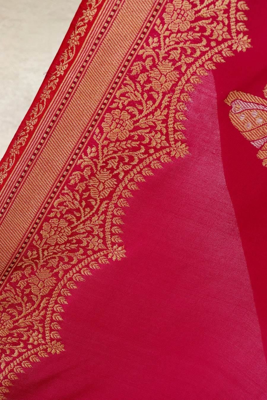 Rani Butterfly Motif Pure Silk Handloom Banarasi Saree