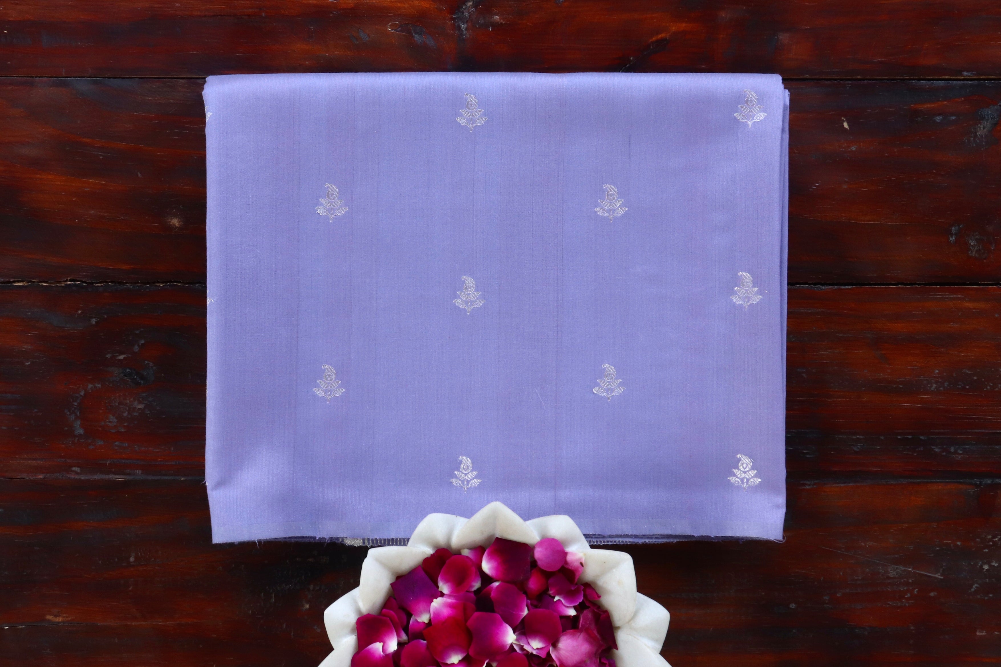 Lavender Virsa Handwoven Banarasi Saree