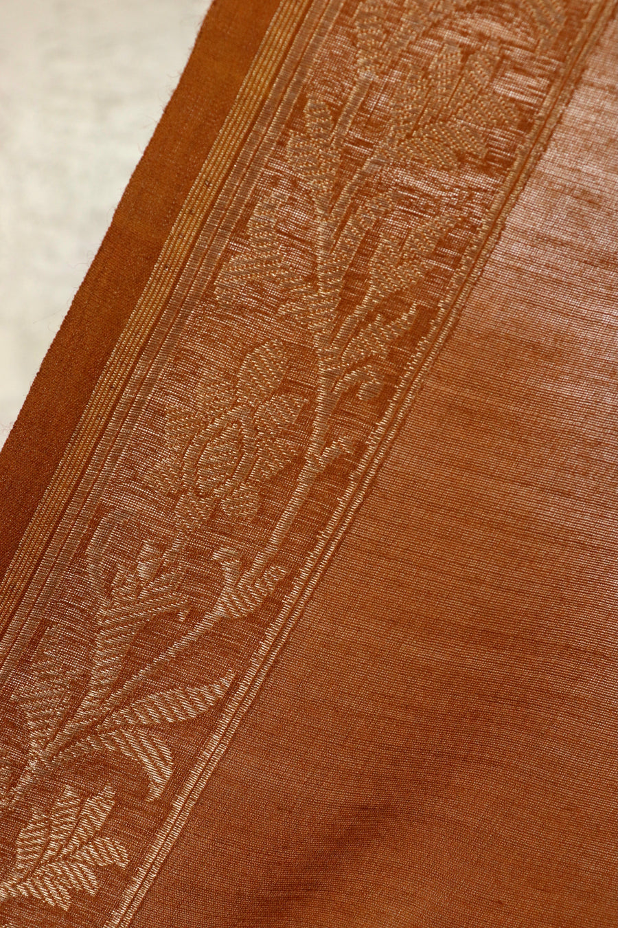 Brown Kadhua Motif Munga Silk Handloom Saree