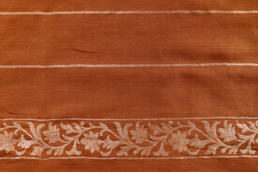 Brown Kadhua Motif Munga Silk Handloom Saree