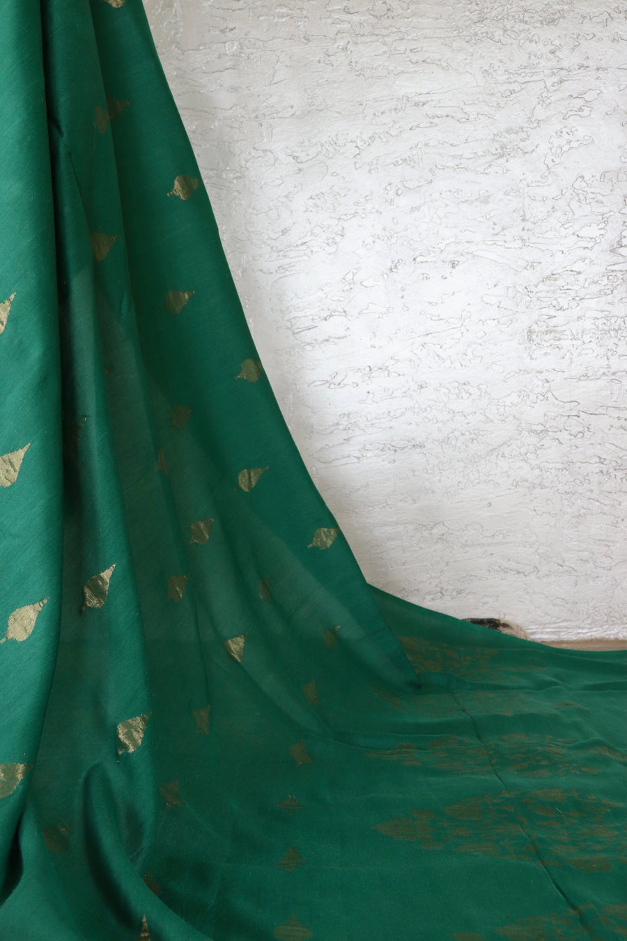 Deep Green Munga Silk Handloom Saree