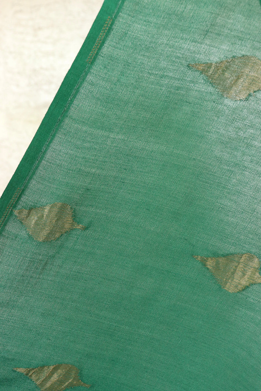 Deep Green Munga Silk Handloom Saree