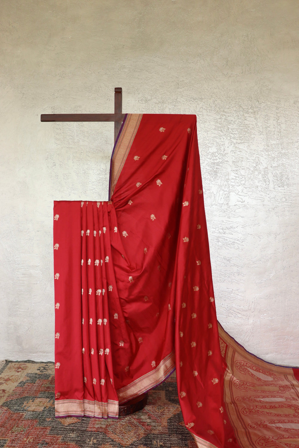 Red Kadhua Motif Pure Silk Handloom Banarasi Saree