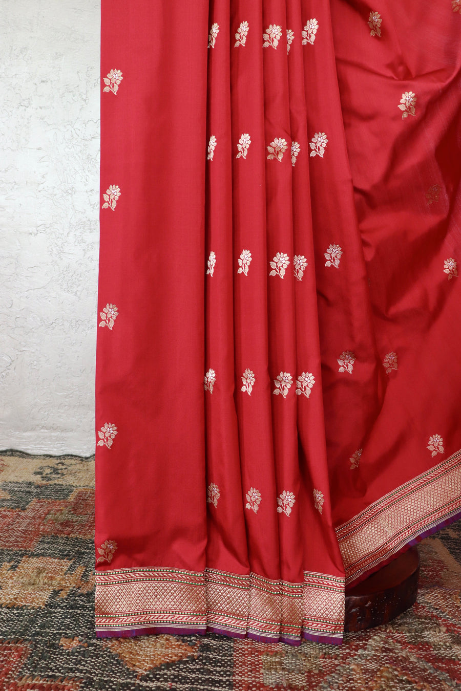 Red Kadhua Motif Pure Silk Handloom Banarasi Saree