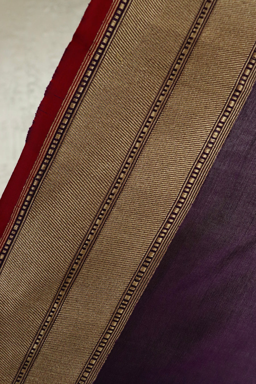 Purple Kadhua Motif Katan Silk Pure Handloom Banarasi Saree