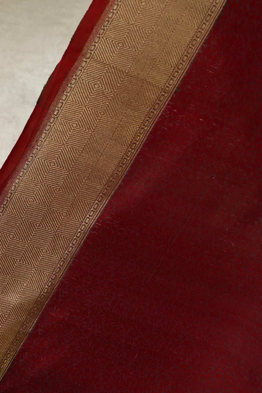 Plum Kairy Kuniya Pure Silk Handloom Banarasi Saree