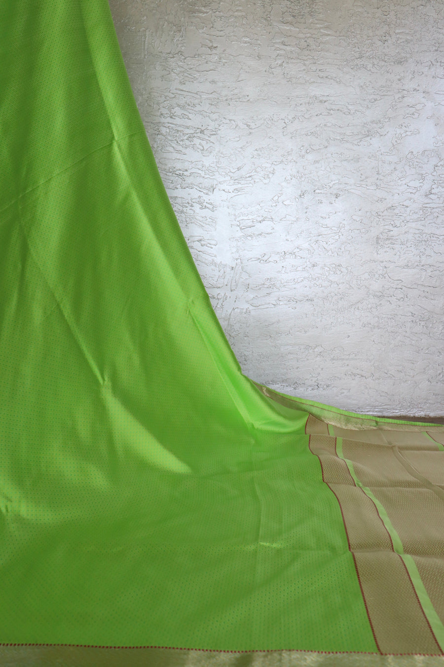 Green Do Rukhi Resham Handwoven Banarasi Tanchoi Silk Saree