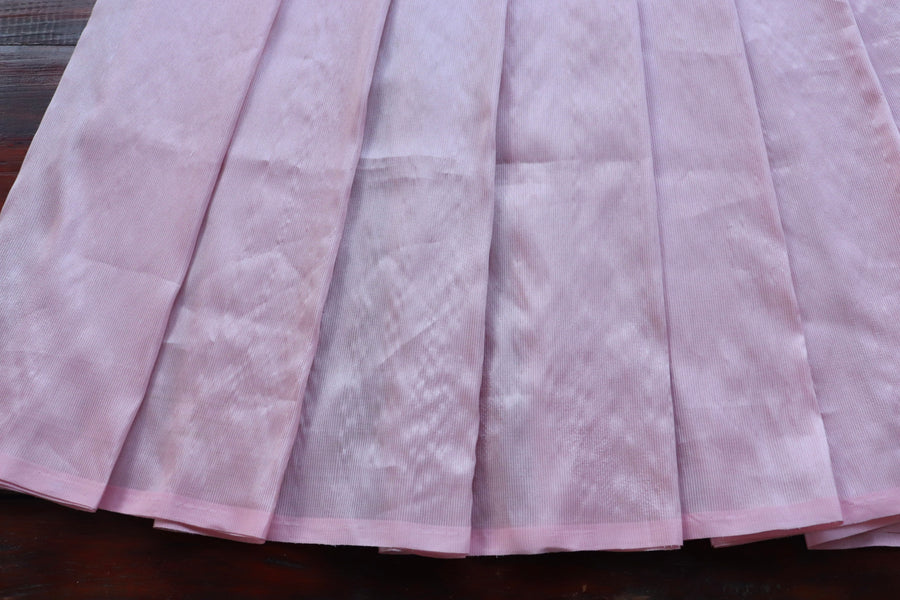 Aanchal motif on Pink Tissue Banarasi saree