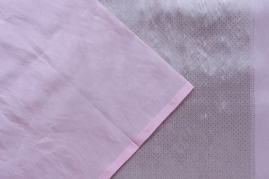 Full drape of Pink Tissue silk Banarasi handwoven saree