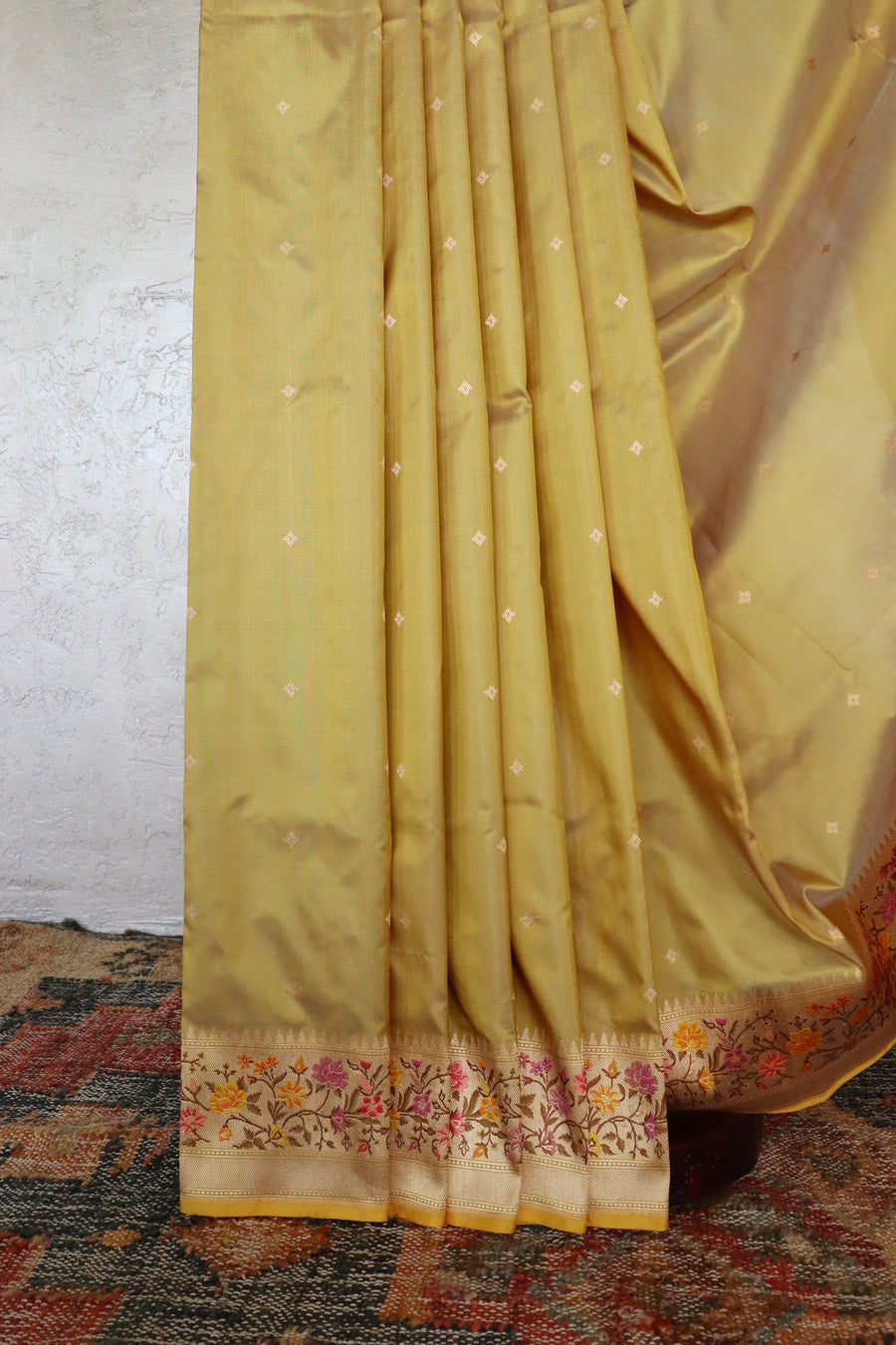Olive Meenadar Kadhua  Pure Silk Handloom Banarasi Saree