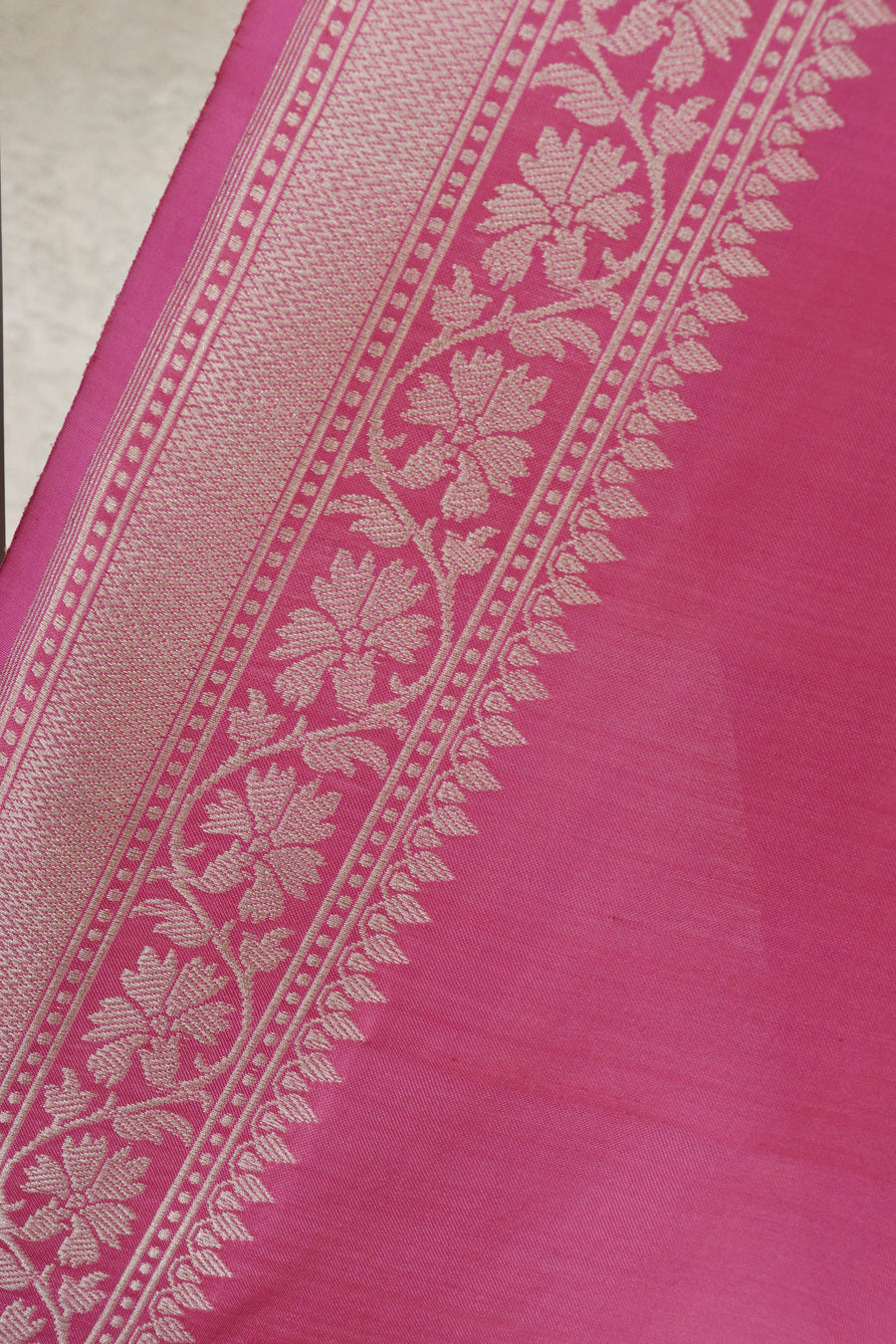 Pink Meena Guldasta Buta Motif Pure Katan Silk Handloom Saree