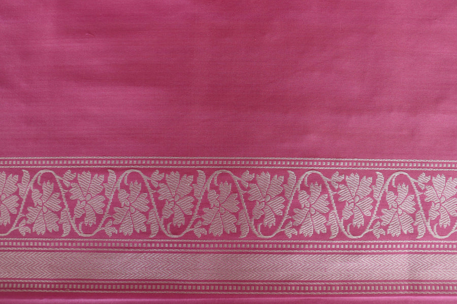 Pink Meena Guldasta Buta Motif Pure Katan Silk Handloom Saree