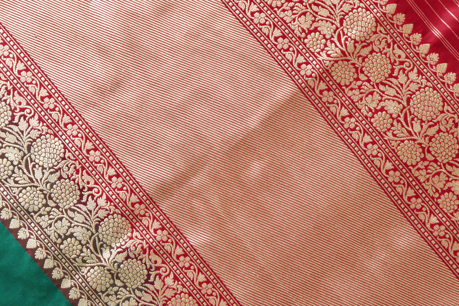 Blouse piece for Green & Maroon Kadhua Banarasi saree