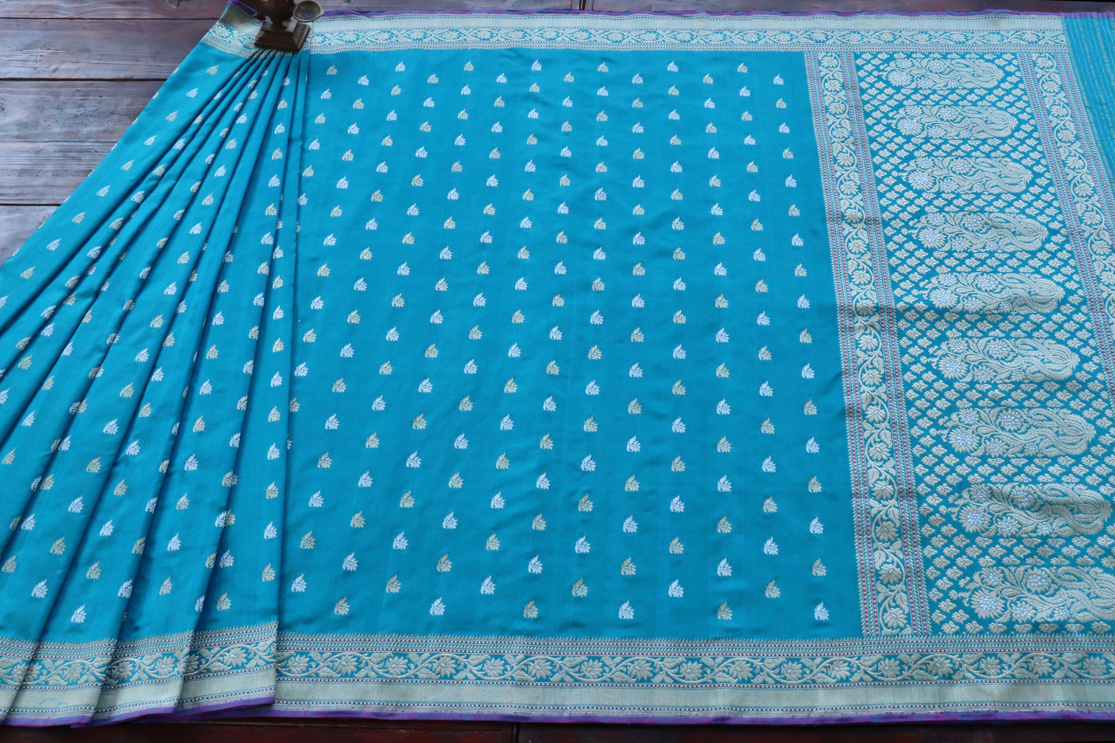 Peacock Sona Rupa Pure Silk Handloom Banarasi Saree