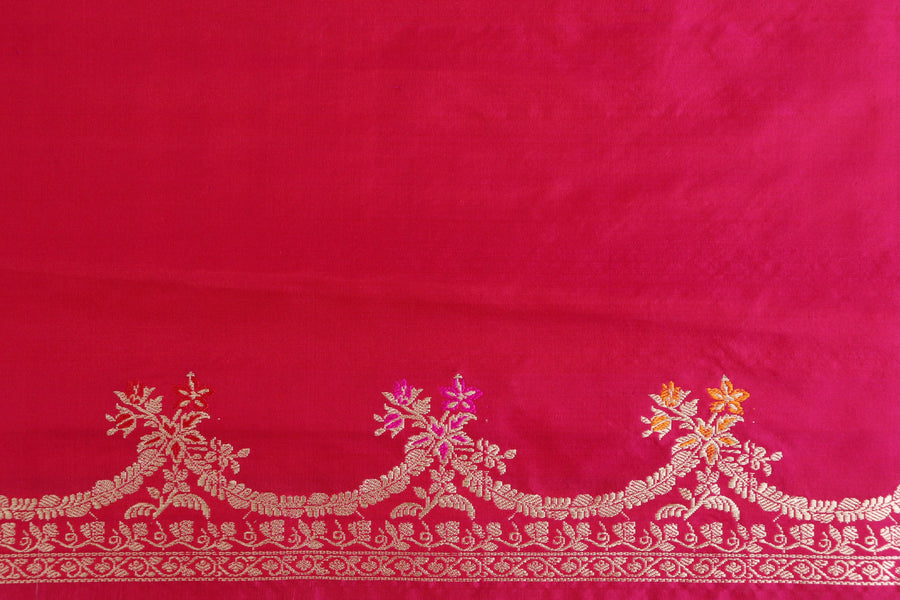 Pink Meenadar Kadhua Banarasi Handwoven Silk Sarees