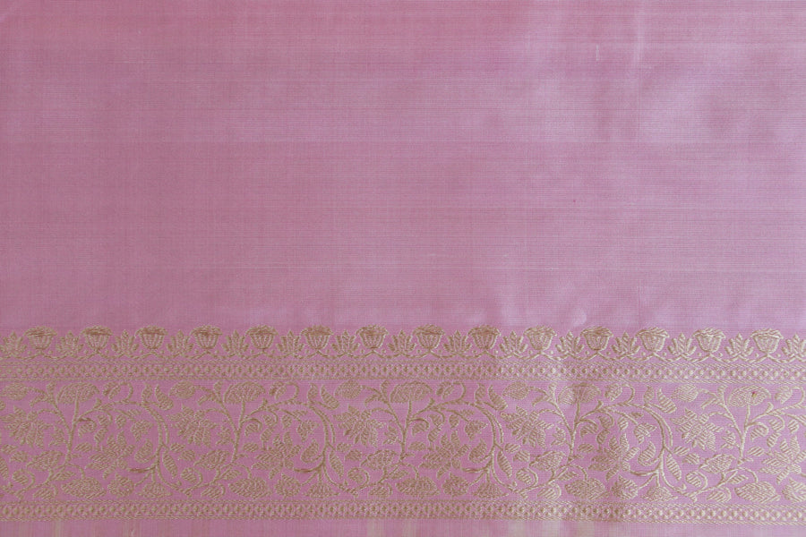 Cream Motif Pure Katan Silk Handloom Banarasi Saree