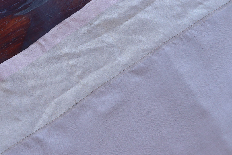 Pleat detail of Grey Kadhua Katan Banarasi saree