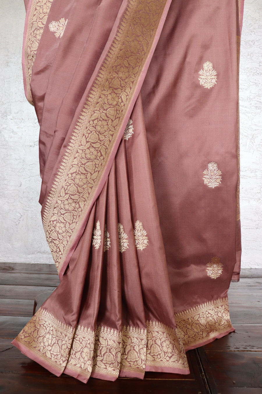 Mauve Alfi Pure Silk Handloom Banarasi Saree