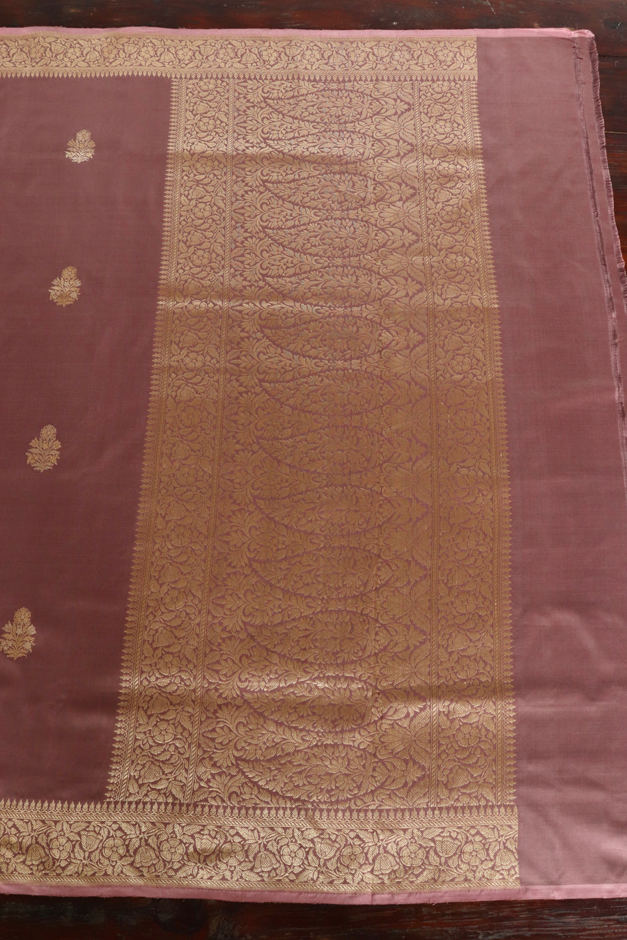 Mauve Alfi Pure Silk Handloom Banarasi Saree