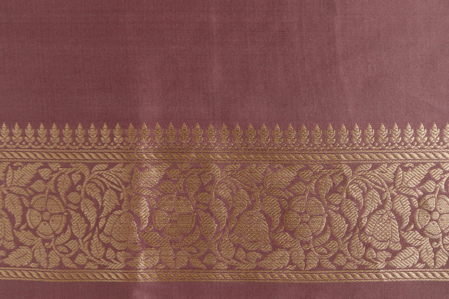 Mauve Alfi Pure Silk Handloom Banarasi Saree