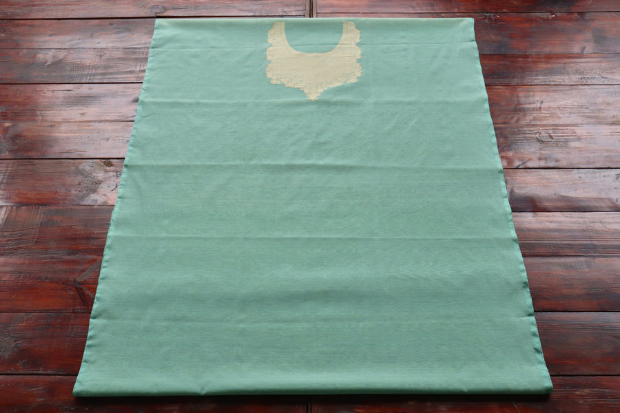 Sage Zari Yoke Silk Handloom Banarasi Suit Set